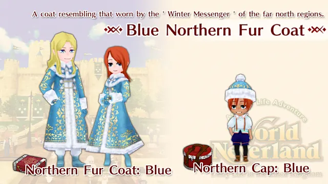 Blue Northern Fur Coat