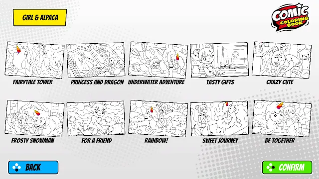 Comic Coloring Book: My Friend, Alpacorn screenshot 0