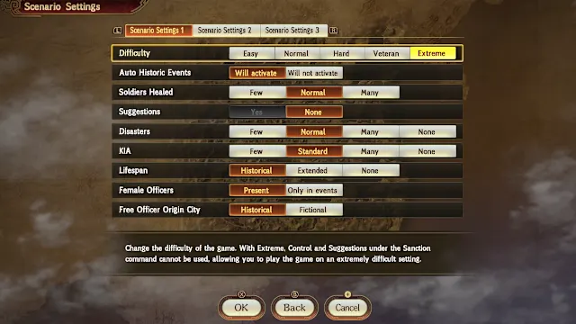Difficulty [Extreme] & Scenario Settings Set screenshot 0