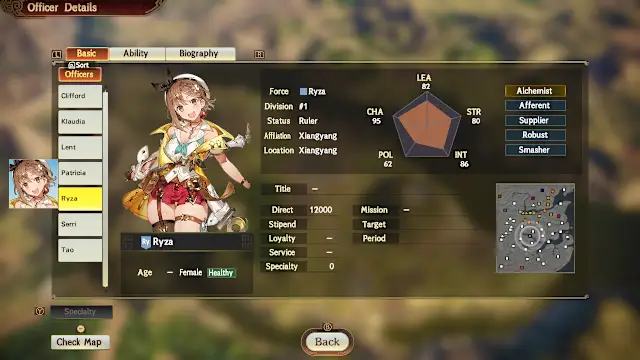Ryza and Her New Friends Officer Data screenshot 0