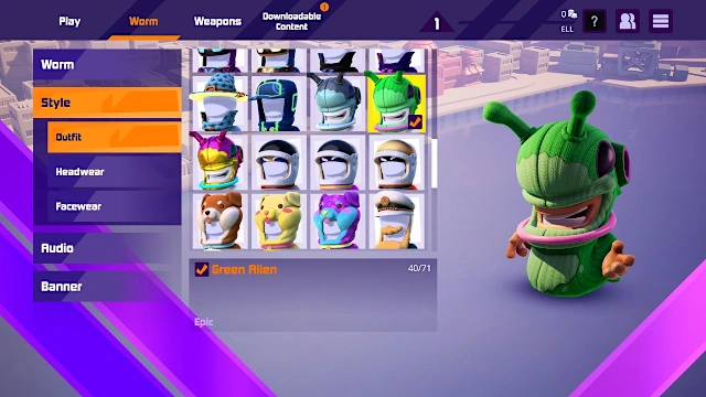Worms Rumble - Spaceworm and Alien Double Pack screenshot 1