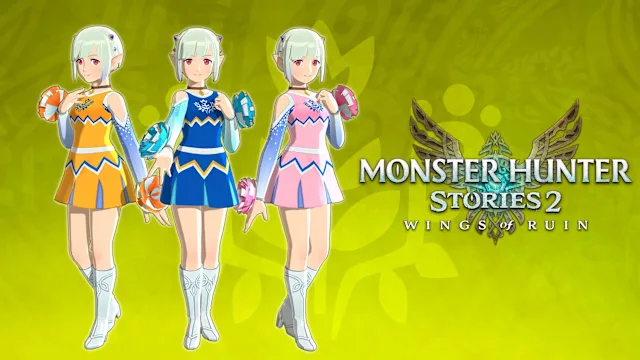 Ena's Outfits: Cheerleader Three-Pack (Blue/Orange/Pink)