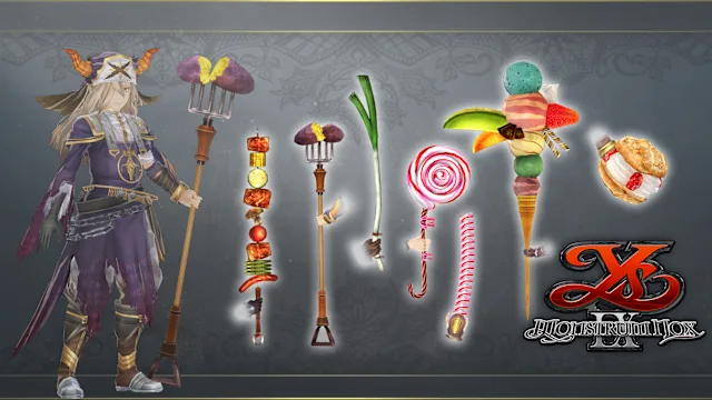 Ys IX: Monstrum Nox Haute Cuisine Weapon Set