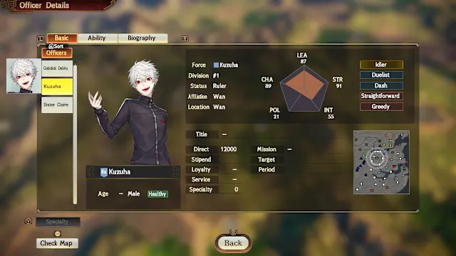 Nijisanji VTubers: "Kuzuha, Sister Claire, and Debidebi Debiru" Collaboration Officer Data screenshot 0