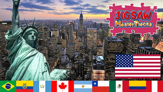 Landscapes with Flags of the World - Americas vol.1