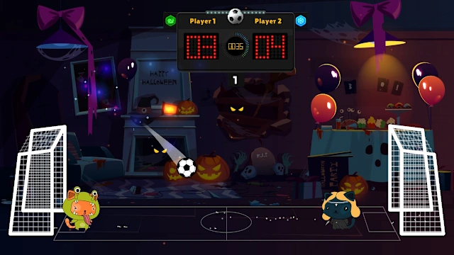 Kitten's Head Football: Halloween screenshot 1