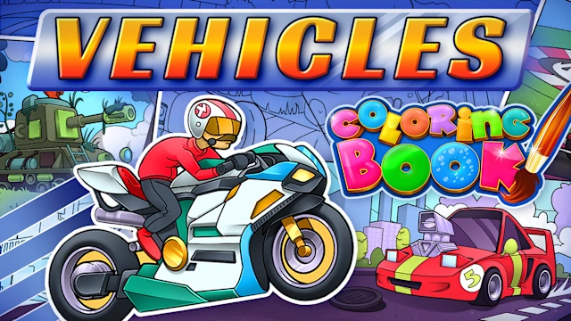 Coloring Book: Vehicles