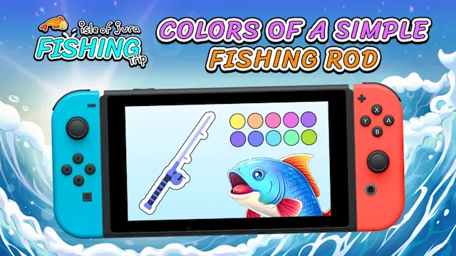 Colors of a simple fishing rod