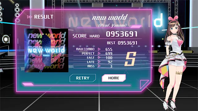 Kizuna AI - Touch the Beat! DLC Costume 2: A.I. Party! 2018 screenshot 2