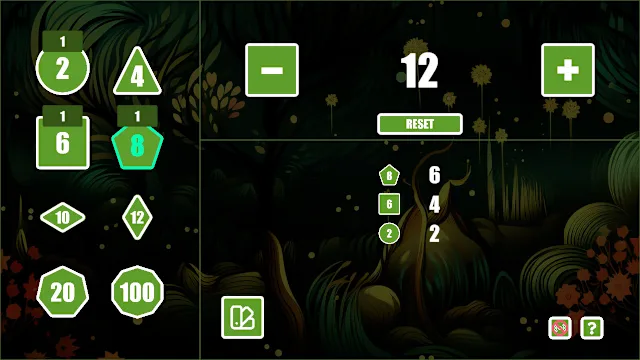 Easy Dice for RPG/Tabletop - Jungle Theme screenshot 0