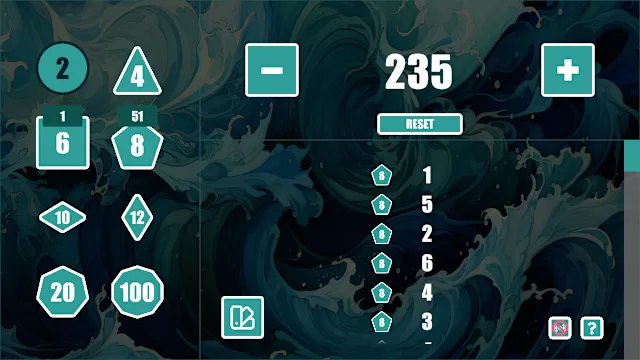 Easy Dice for RPG/Tabletop - Wave Theme screenshot 0