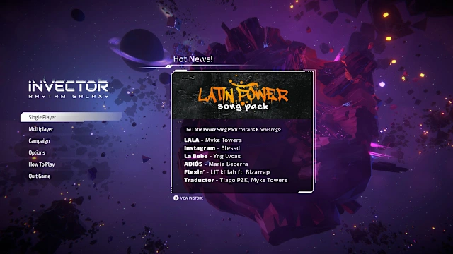 Invector: Rhythm Galaxy - Latin Power Song Pack screenshot 0