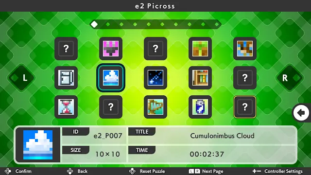 DLC "Picross e2" screenshot 1