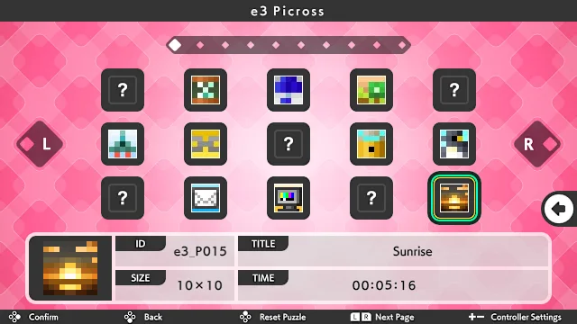 DLC "Picross e3" screenshot 1