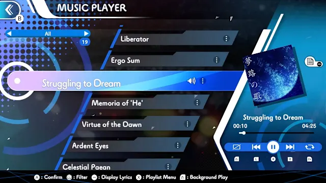 GUNVOLT RECORDS Cychronicle Song Pack 2 Lumen: ♪Pain From the Past ♪Stratosphere ♪Struggling to Dream ♪Twilight Skyline screenshot 3