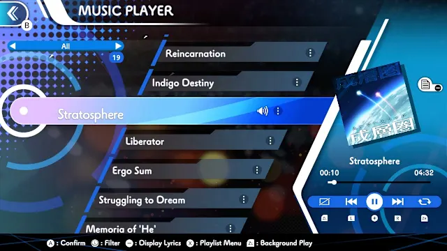 GUNVOLT RECORDS Cychronicle Song Pack 2 Lumen: ♪Pain From the Past ♪Stratosphere ♪Struggling to Dream ♪Twilight Skyline screenshot 1