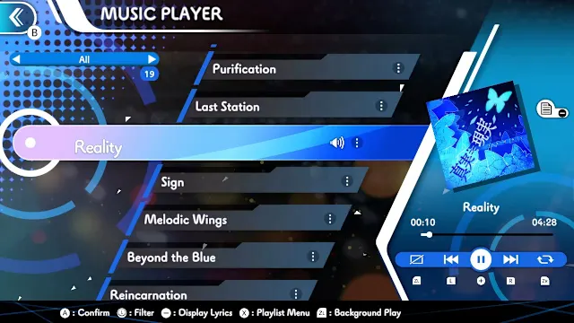 GUNVOLT RECORDS Cychronicle Song Pack 3 Lumen: ♪Last Station ♪Traces ♪Reality ♪Sign screenshot 3