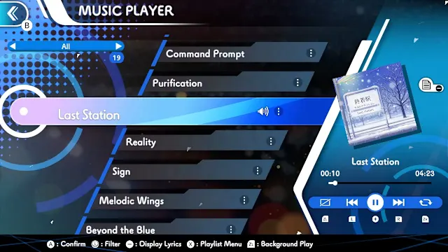 GUNVOLT RECORDS Cychronicle Song Pack 3 Lumen: ♪Last Station ♪Traces ♪Reality ♪Sign screenshot 1
