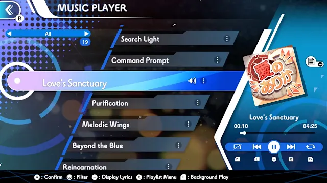 GUNVOLT RECORDS Cychronicle Song Pack 4 Lola: ♪Raison d'Etre ♪Search Light ♪Beyond Probability ♪Love's Sanctuary screenshot 4