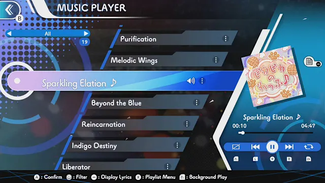 GUNVOLT RECORDS Cychronicle Song Pack 7 Lola: ♪Kindled Spirits ♪Inner Alarm ♪Wordplay Magic ♪Sparkling Elation ♪ screenshot 1