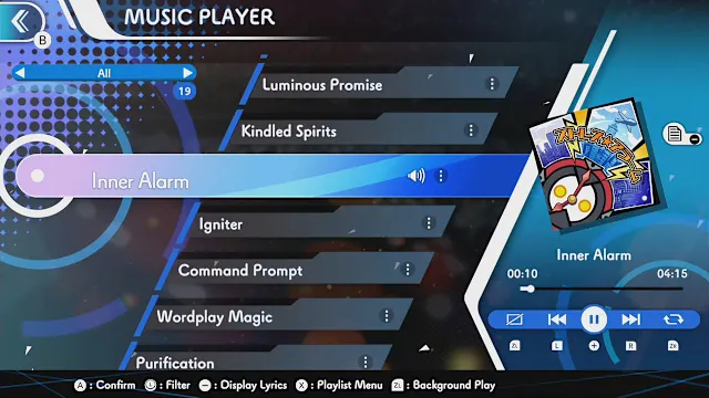 GUNVOLT RECORDS Cychronicle Song Pack 7 Lola: ♪Kindled Spirits ♪Inner Alarm ♪Wordplay Magic ♪Sparkling Elation ♪ screenshot 3