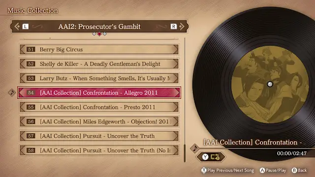 Ace Attorney Investigations Collection In-Game Music (Arranged) - Five Tracks Set screenshot 0