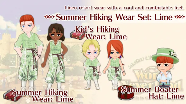 Summer Hiking Wear Set: Lime