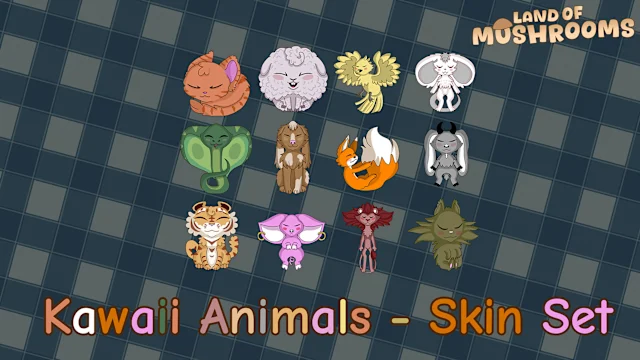 Kawaii Animals - Skin Set - Land of Mushrooms