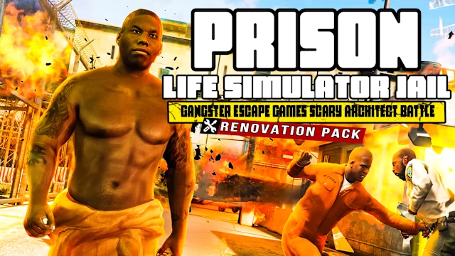 Prison Life Simulator Jail - Gangster Escape Games Scary Architect Battle: Renovation Pack
