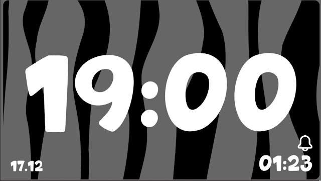 Zebra Stripes Clock screenshot 0