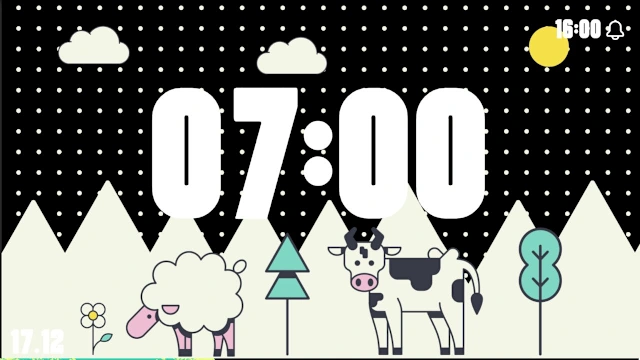 Minimalistic Farm Clock screenshot 0