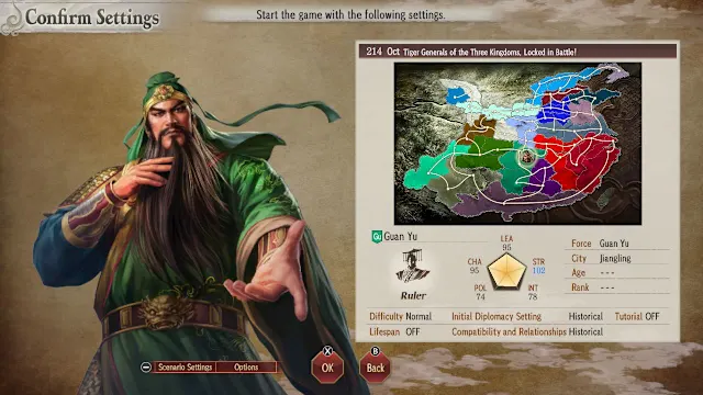 Scenario "Tiger Generals of the Three Kingdoms, Locked in Battle!" screenshot 0