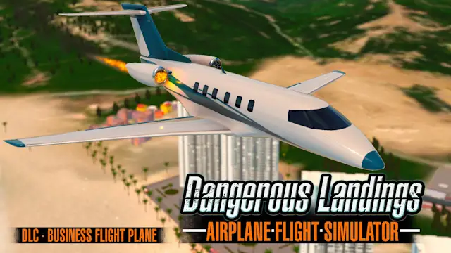 Airplane Flight Simulator : Dangerous Landings DLC - Business Flight Plane