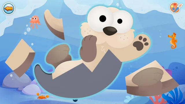 Sea Animals Puzzle Games for Toddlers Baby Matching & Learning screenshot 1