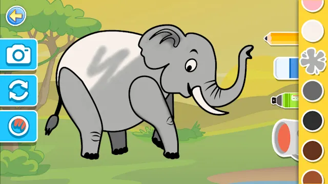 Savanna Animals Painting for Kids Coloring Fun Games 3+ 4+ screenshot 1
