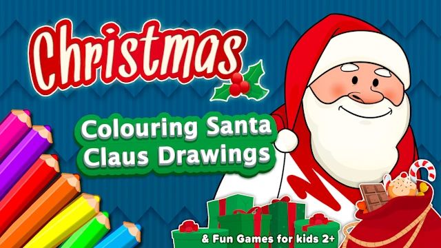 Christmas Coloring Santa Claus Drawings & Fun Games for kids 2+