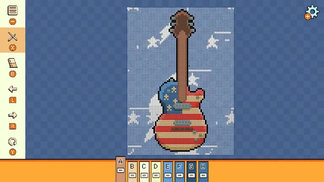 Pixel Cross Stitch Color by Number Seasons Collection - Independence Day screenshot 2