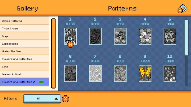 Pixel Cross Stitch Color by Number: Flowers and Butteflies 2 screenshot 3
