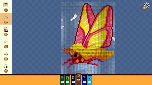 Pixel Cross Stitch Color by Number: Flowers and Butteflies 2 screenshot 0