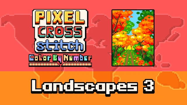 Pixel Cross Stitch Color by Number: Landscapes 3