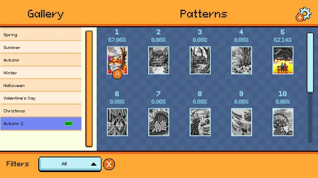 Pixel Cross Stitch Color by Number Seasons Collection: Autumn 2 screenshot 3