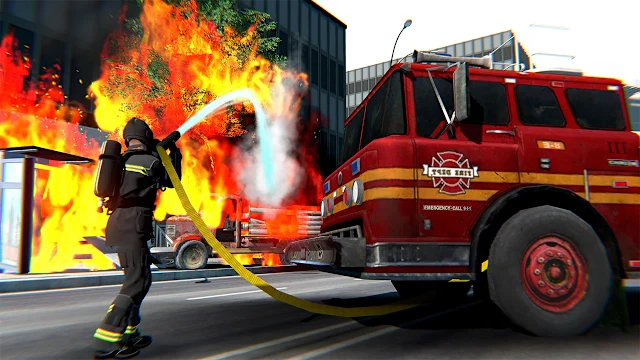 Firefighter:Car Fire Truck Sim Driving 2022 Simulator: Rescue Funds screenshot 0