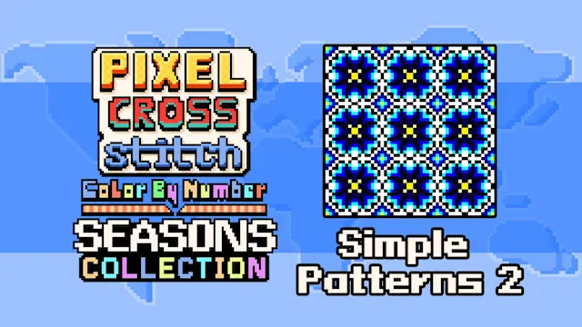 Pixel Cross Stitch Color by Number: Simple Patterns 2