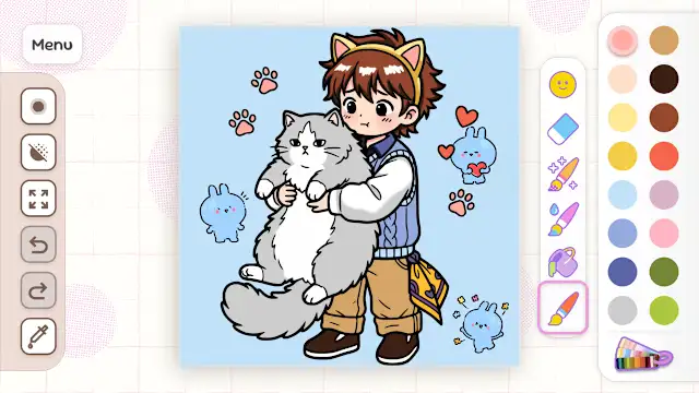 Comfy Pack: Cute Coloring & Kawaii Animals - 100+ Cozy Pages screenshot 1