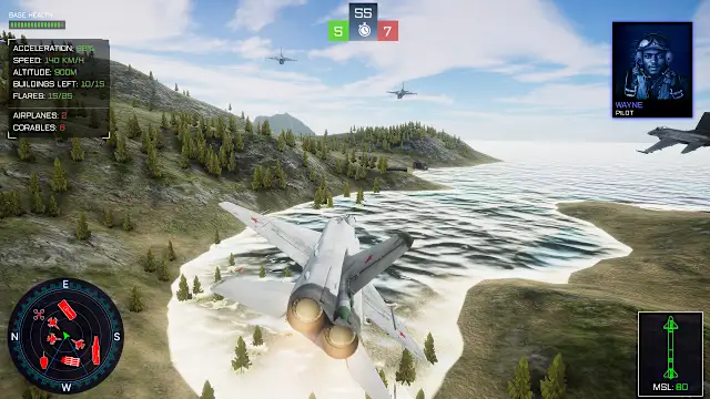 AirJet Fighter : Sky Assault Dual Strike Fighters SU15 & F16 screenshot 3