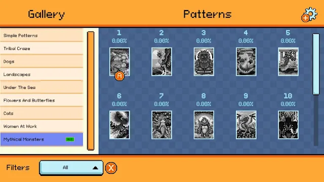 Pixel Cross Stitch Color by Number: Mythical Monsters screenshot 0