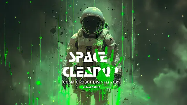 Space CleanUp: Cosmic Robot Disinfector – Cleanup Style