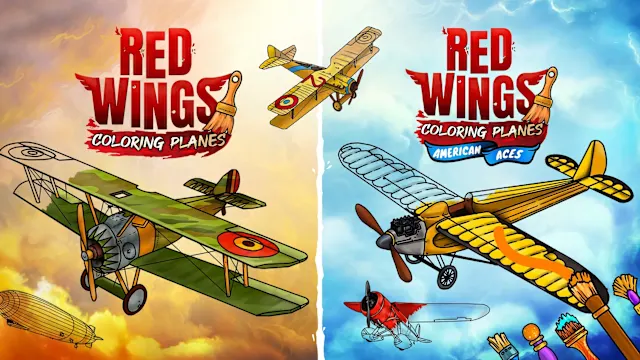 Red Wings: Coloring Planes Bundle