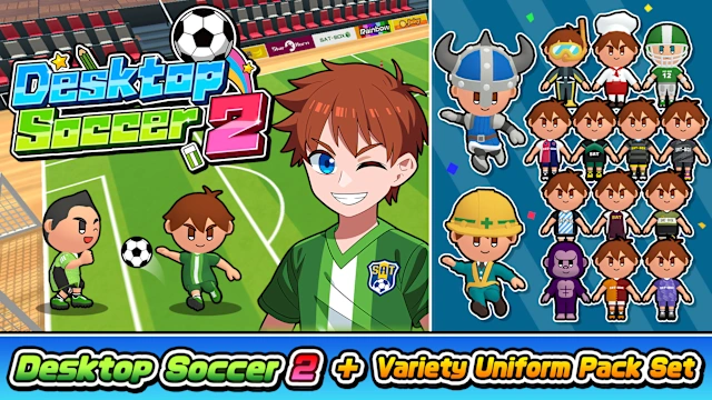 Desktop Soccer 2 + Variety Uniform Pack Set