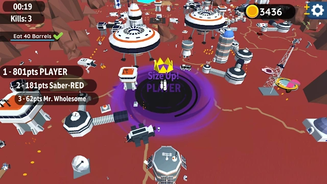 Hole io: Red Planet Edition screenshot 3